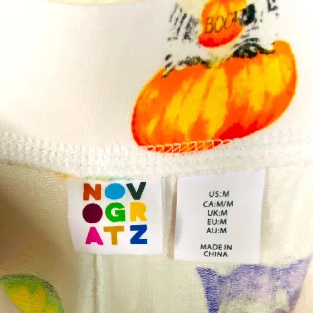 NOVOGRATZ Halloween Gnome Pajama Lounge Pants Joggers Women’s Size M - Picture 5 of 6